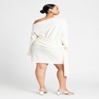 Sweater Mini Dress With Waist Tie image number null