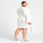 Sweater Mini Dress With Waist Tie image number null