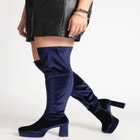 Fiona Velvet Over the Knee Platform Boot image number null