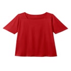 Perfect Elbow-Sleeve Square-Neck Tee image number null