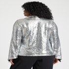 Flare Sleeve Sequin Button Down image number null
