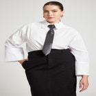 Poplin Shirt With Tie image number null