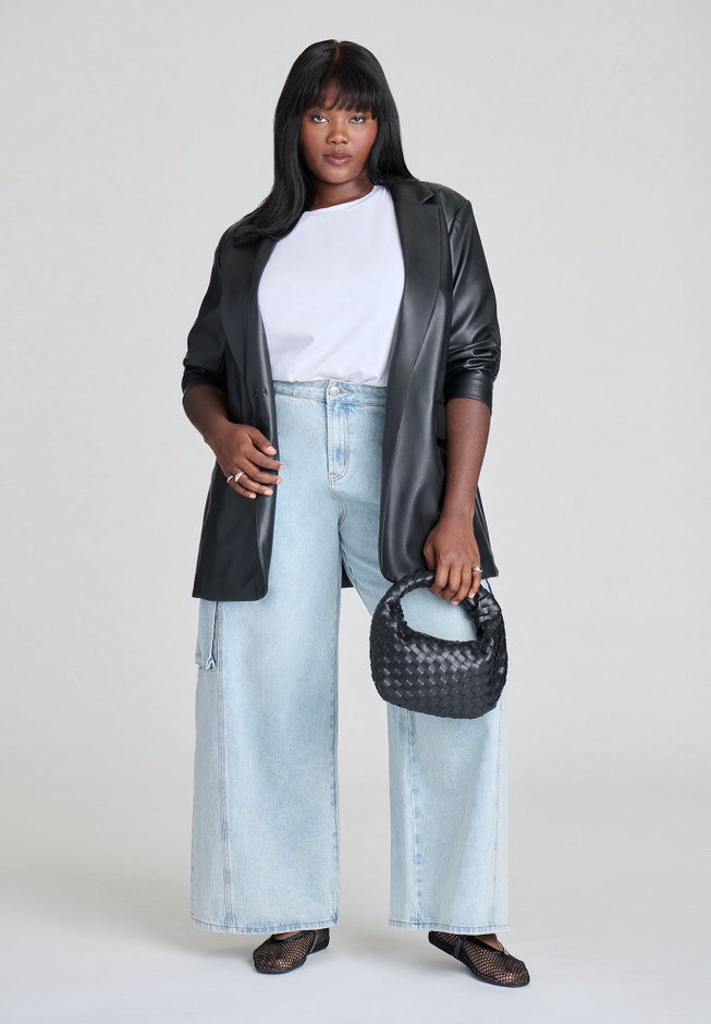 Wide Leg Cargo Jean image number null