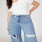 The Yvette Rigid Wide Leg  Jean image number null