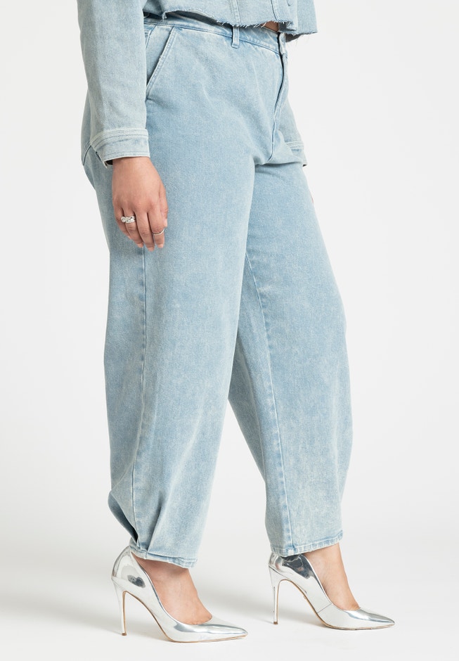 Slouchy Distressed Jean image number null