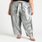 Belted High Waisted Straight Leg Trouser image number null