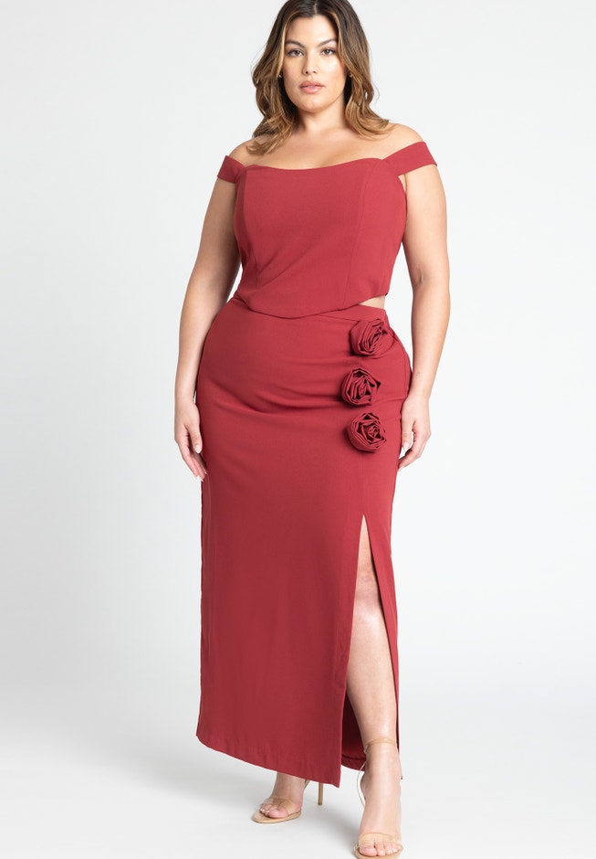 Rosette Maxi Skirt image number null