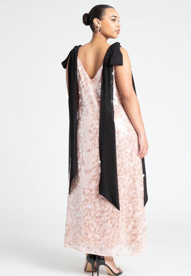 Sequin Dress With Bows image number 3