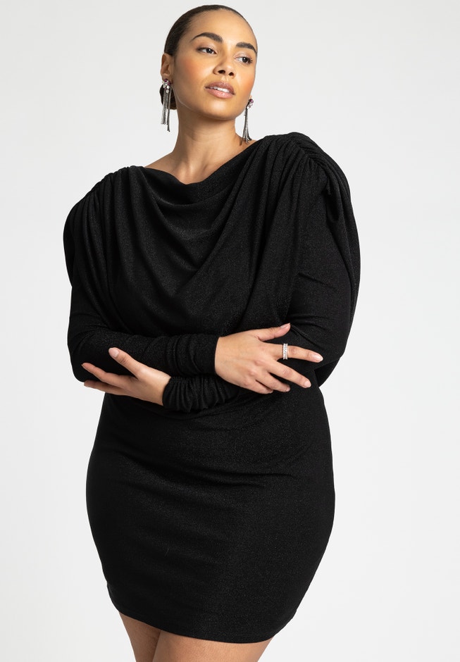 Exaggerated Cowl Mini Dress image number 1