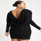 Exaggerated Cowl Mini Dress image number null