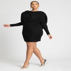 Exaggerated Cowl Mini Dress image number null