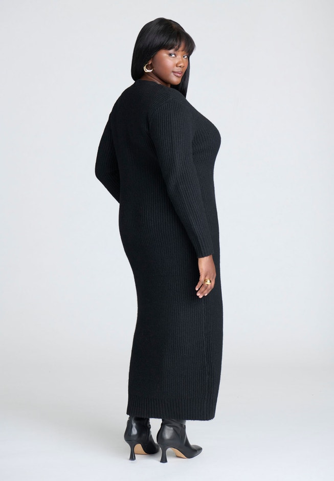 Heart Button Sweater Dress image number 1