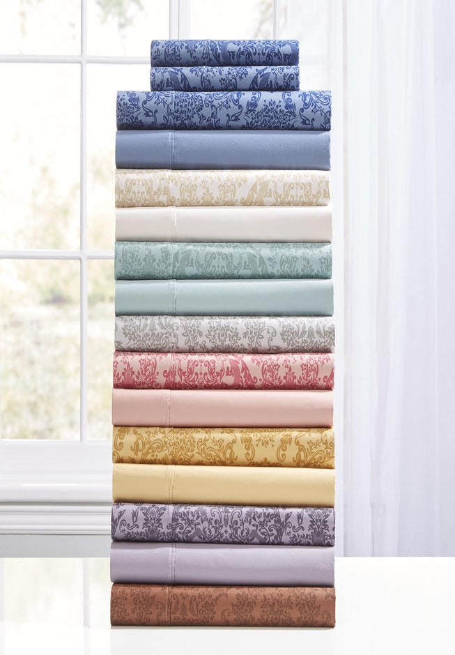 Printed Damask 6-PC. Sheet Set image number 2