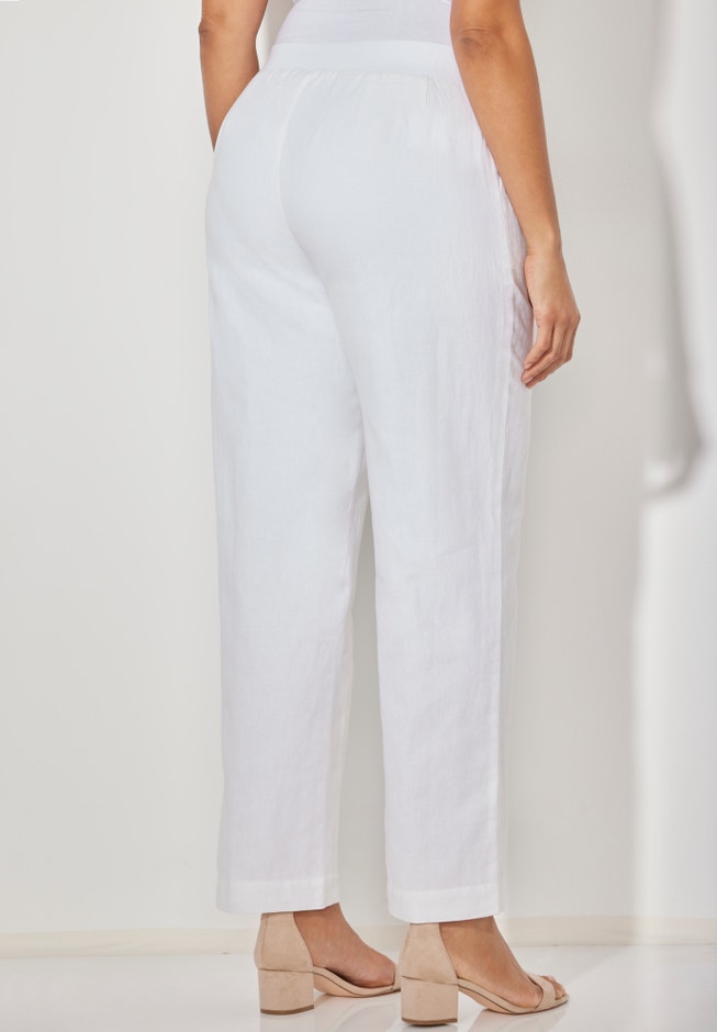 Knit Waist Linen Pant image number 1