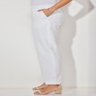 Knit Waist Linen Pant image number null