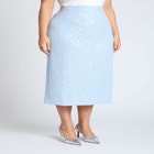 Sequin Tweed Midi Skirt image number null