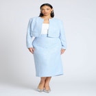 Sequin Tweed Midi Skirt image number null