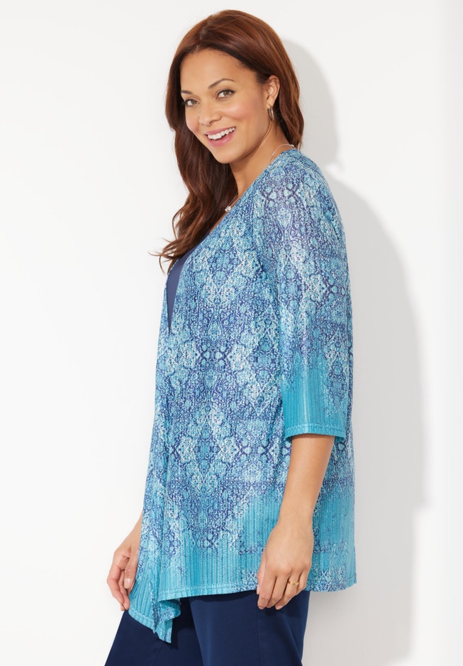 Harmony Knit Herringbone Cardigan image number 2