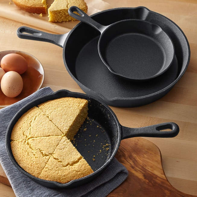 3-Pc. Cast Iron Skillet Set image number null