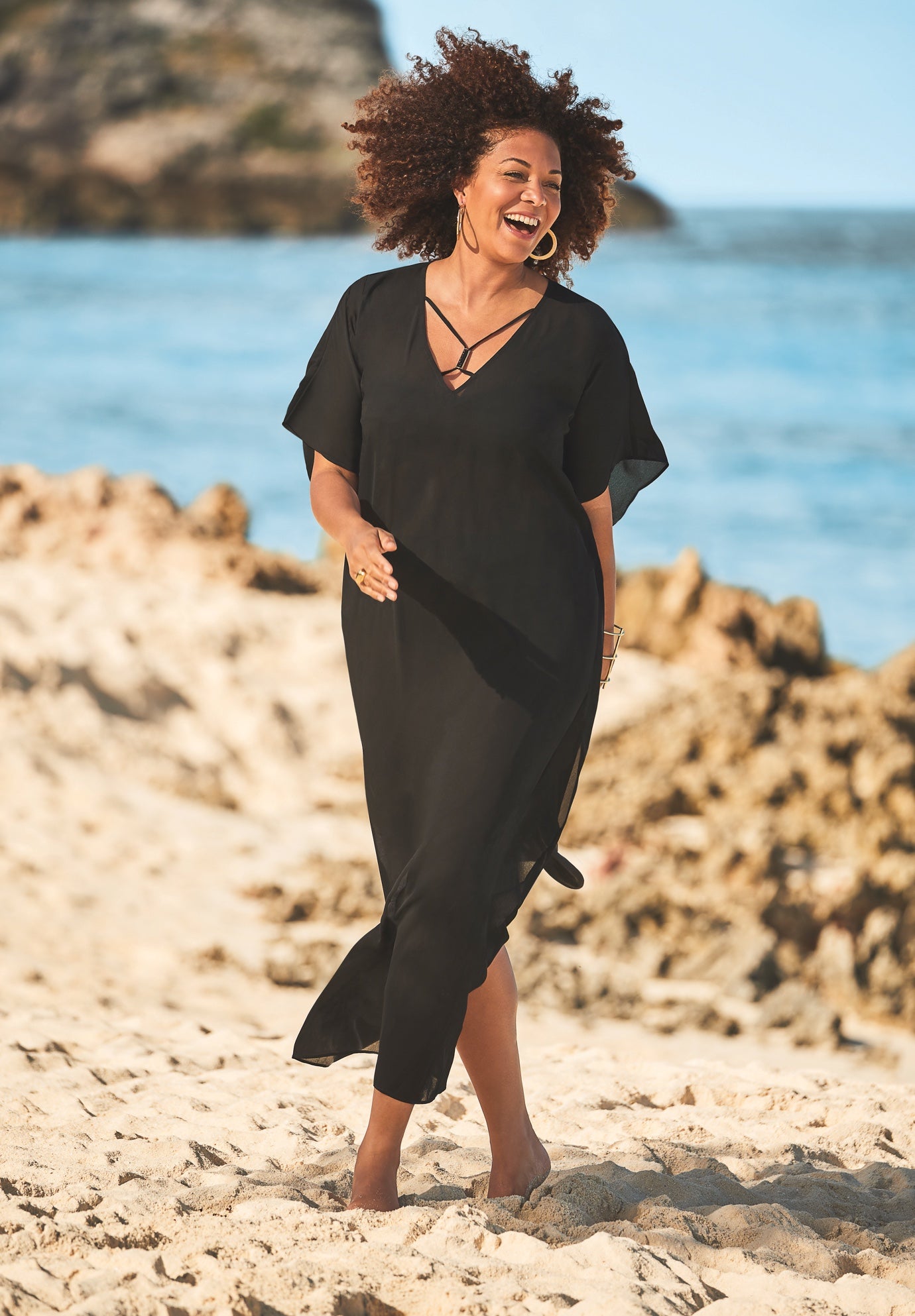 V-Neck Swim Caftan image number 0