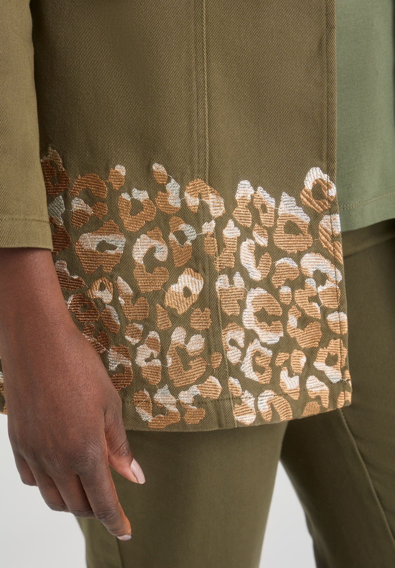 Embroidered Denim Topper image number 3