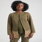 Embroidered Denim Topper image number null