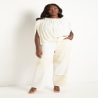 Draped Cropped Top image number null