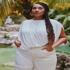 Draped Cropped Top image number null