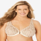 Embroidered Front-Close Underwire Bra image number null