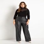 Mesh Yoke Mock Neck Top image number null