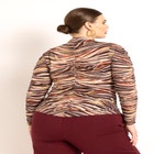 Ruched Funnel Neck Top image number null