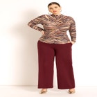 Ruched Funnel Neck Top image number null