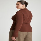 Stretch Wrap Top With Collar image number null