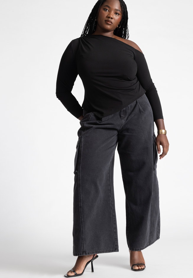 Asymmetric Off The Shoulder Top image number 3