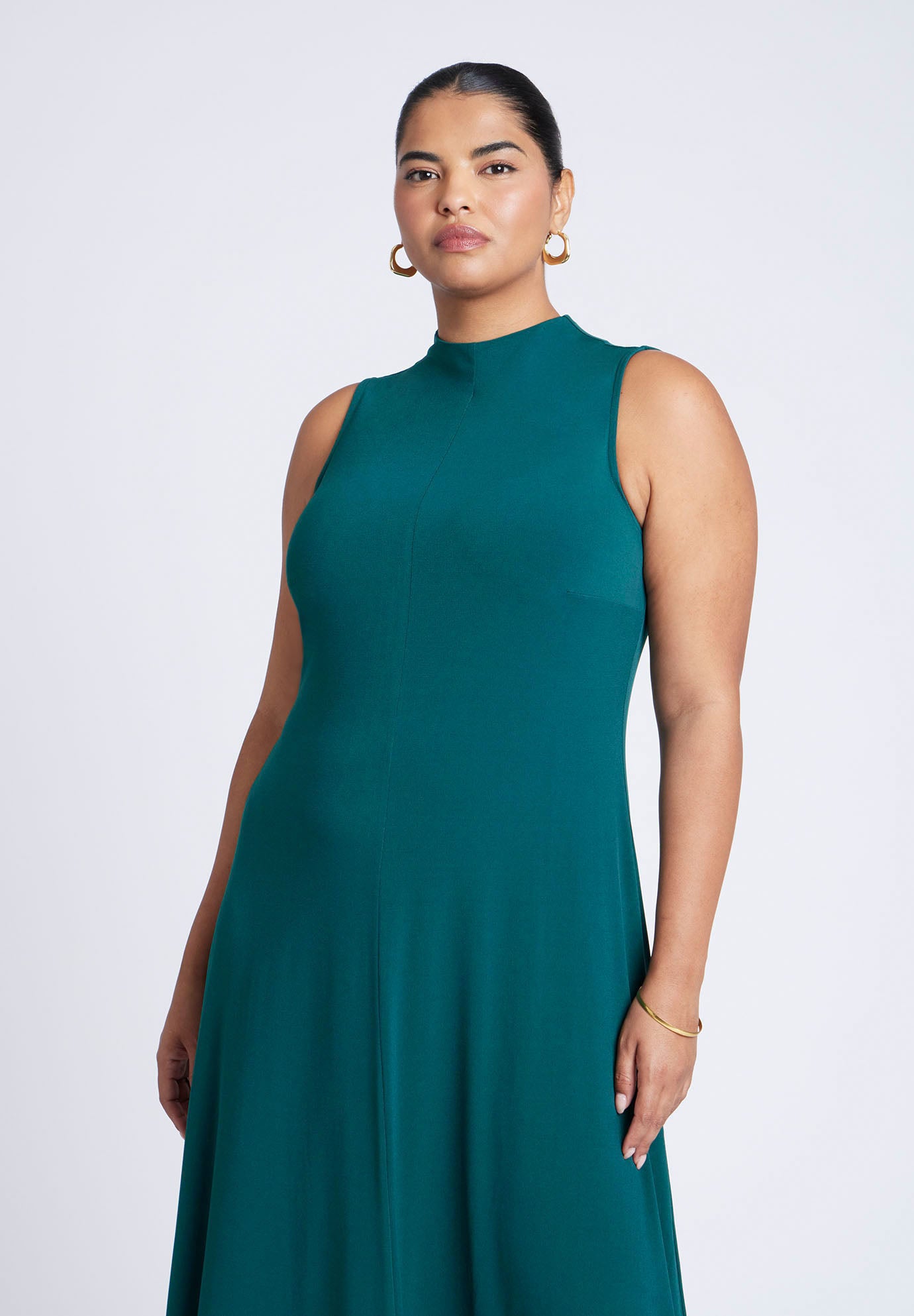 Mock Sleeveless Maxi Dress image number 4