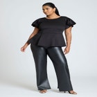 Flare Sleeve Peplum Top image number null