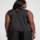 Draped Ruffle Sleeveless Top image number null