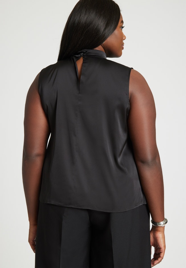 Draped Ruffle Sleeveless Top image number 4