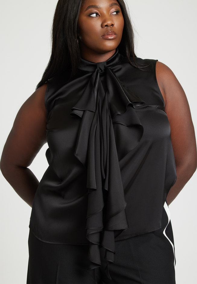 Draped Ruffle Sleeveless Top image number 0