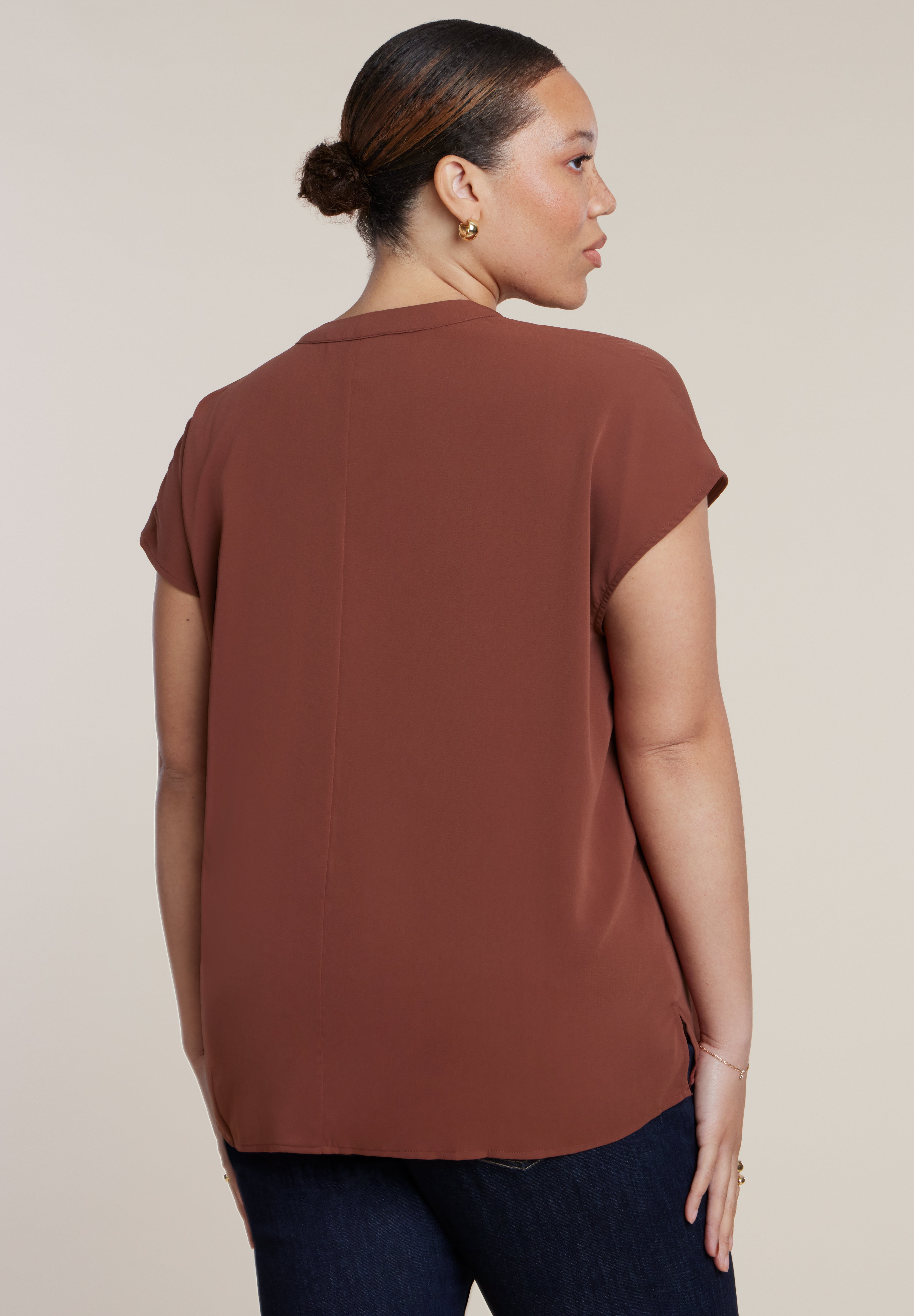 Notch Collar Blouse image number 1