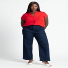 Short-Sleeve Notch Collar Blouse image number 2