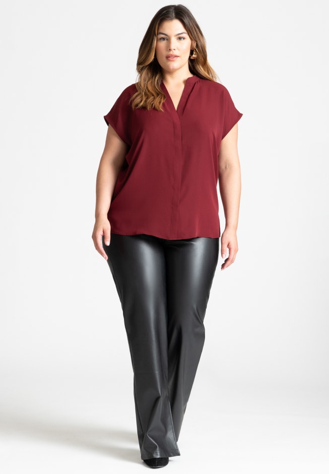 Notch Collar Blouse image number 2