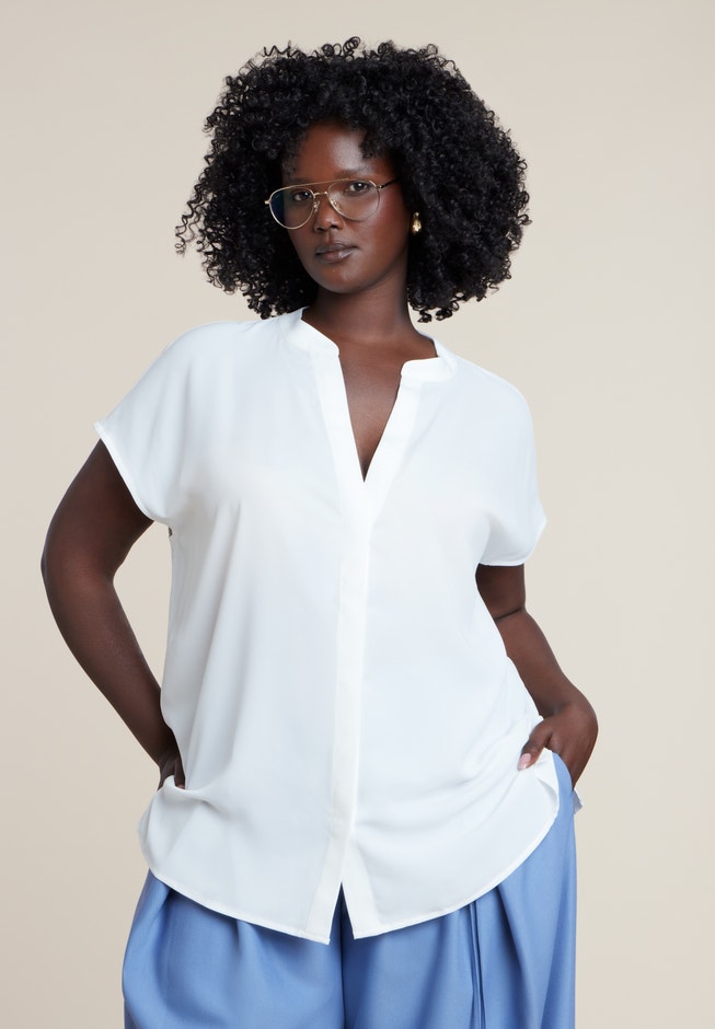 Notch Collar Blouse Notch Collar Blouse
