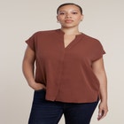 Notch Collar Blouse image number null