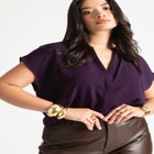 Notch Collar Blouse image number null