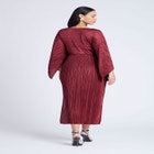 Cape Effect Plisse Dress image number null