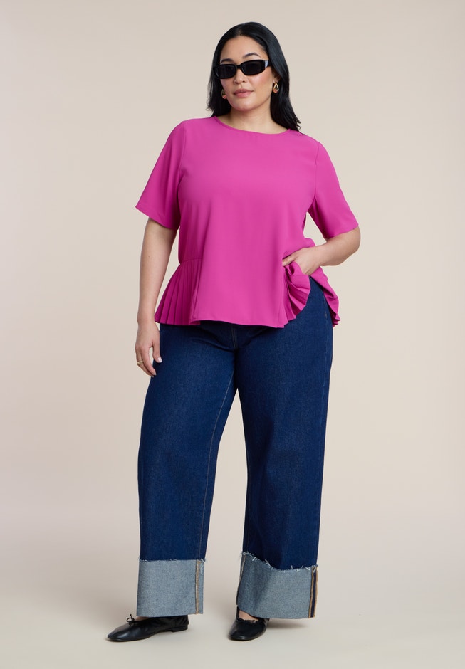 Pleated Hem Top image number 3