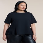Pleated Hem Top image number null