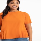 Pleated Hem Top image number null