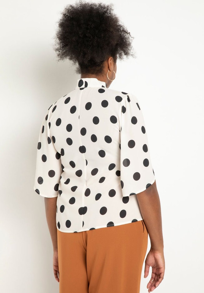 Bow Blouse with Flutter Sleeve image number 1
